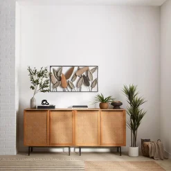 Leaf Wood & Metal Wall Art