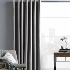 Light Grey Chambray Blackout Curtain