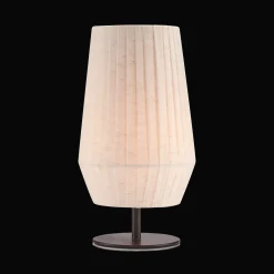 Linen Table Lamp with Metal Base