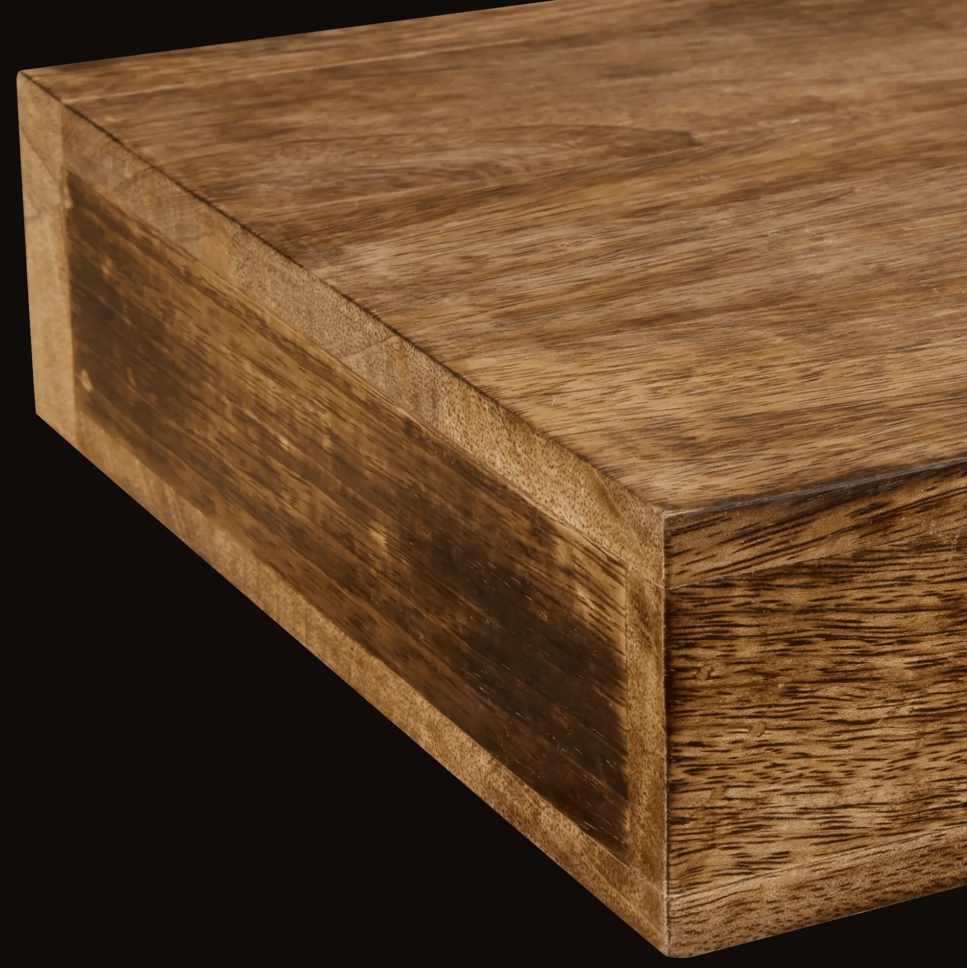 Long Mango Wood Floating Shelf