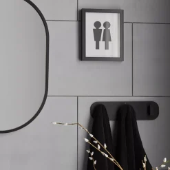 Man & Woman Silhouette Bathroom Shadow Box