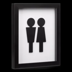 Man & Woman Silhouette Bathroom Shadow Box
