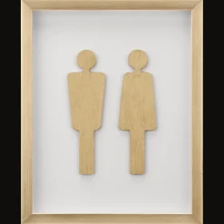 Man & Woman Silhouette Gold Wall Art