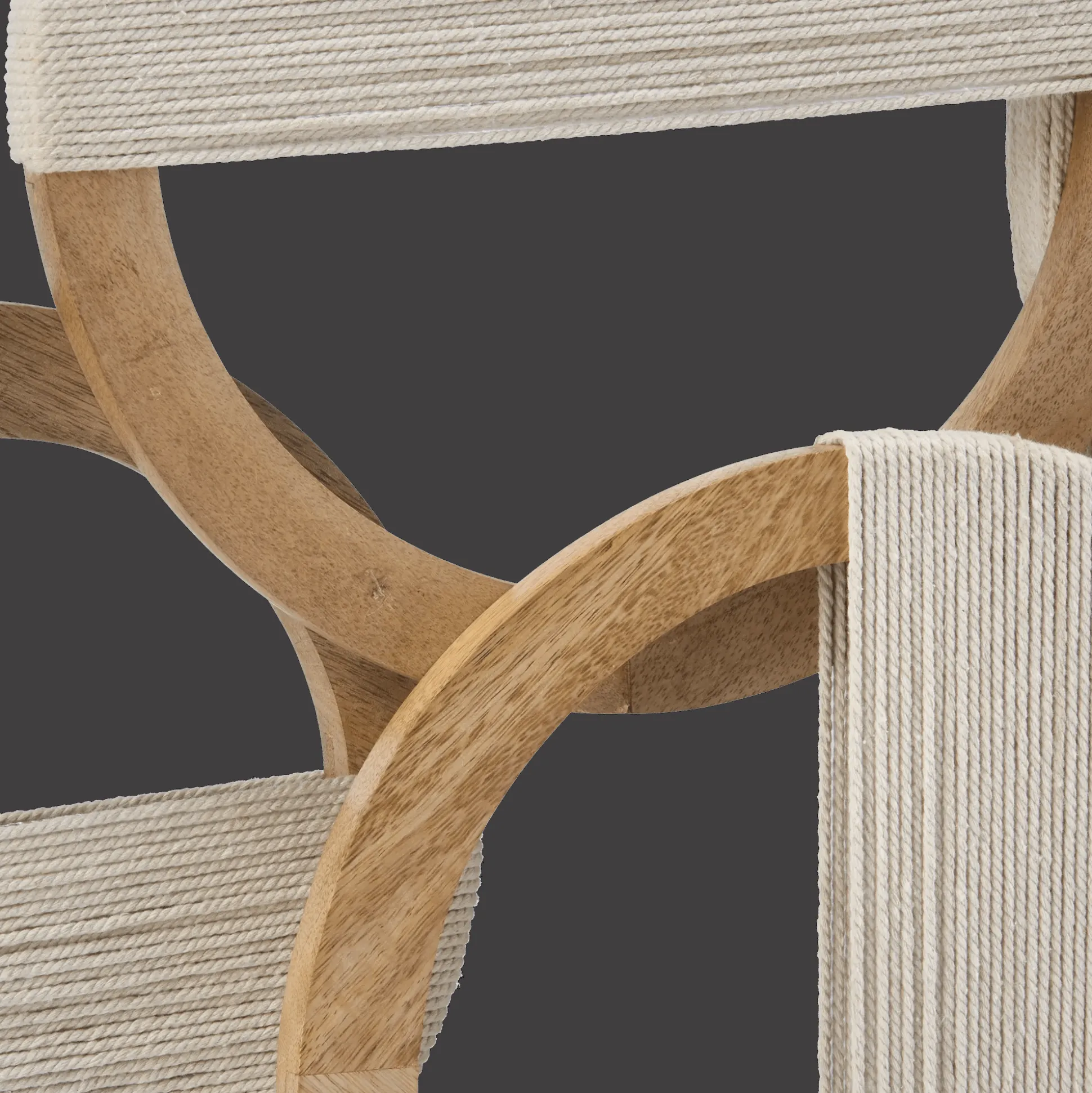 Mango Wood Circles with Rope