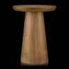 Mango Wood Hourglass Side Table