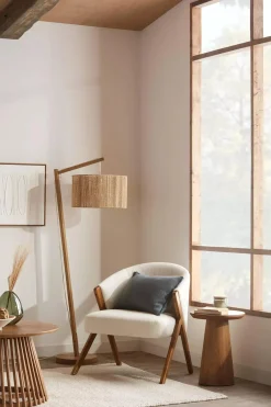 Mango Wood Hourglass Side Table