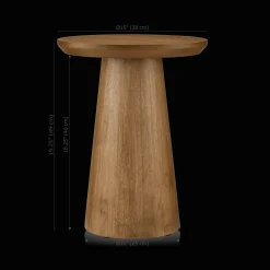 Mango Wood Hourglass Side Table