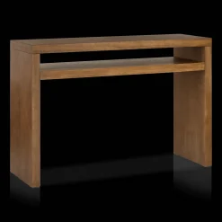 Mango Wood Veneer Console Table