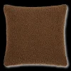 Medium Brown Doodle Boucle Decorative Throw Pillow