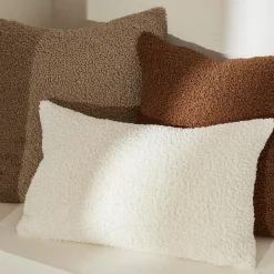 Medium Brown Doodle Boucle Decorative Throw Pillow