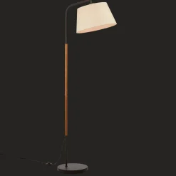 Metal & Wood Floor Lamp