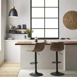 Metal and Wood Ceiling Lamp