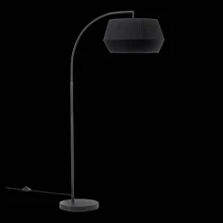 Metal Floor Lamp with Black Shade