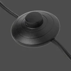 Metal Floor Lamp with Black Shade