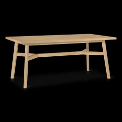 Mid-Century Modern Natural Wood Dining Table