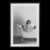 Monkey in Bathtub Printed Framed Canvas
