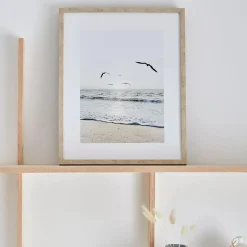 Morning at the Beach Framed Canvas