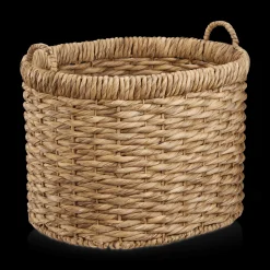 Natural Fiber Oval Storage Basket