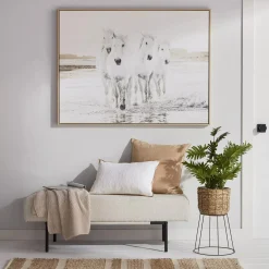 Natural Rattan Planter on Metal Legs