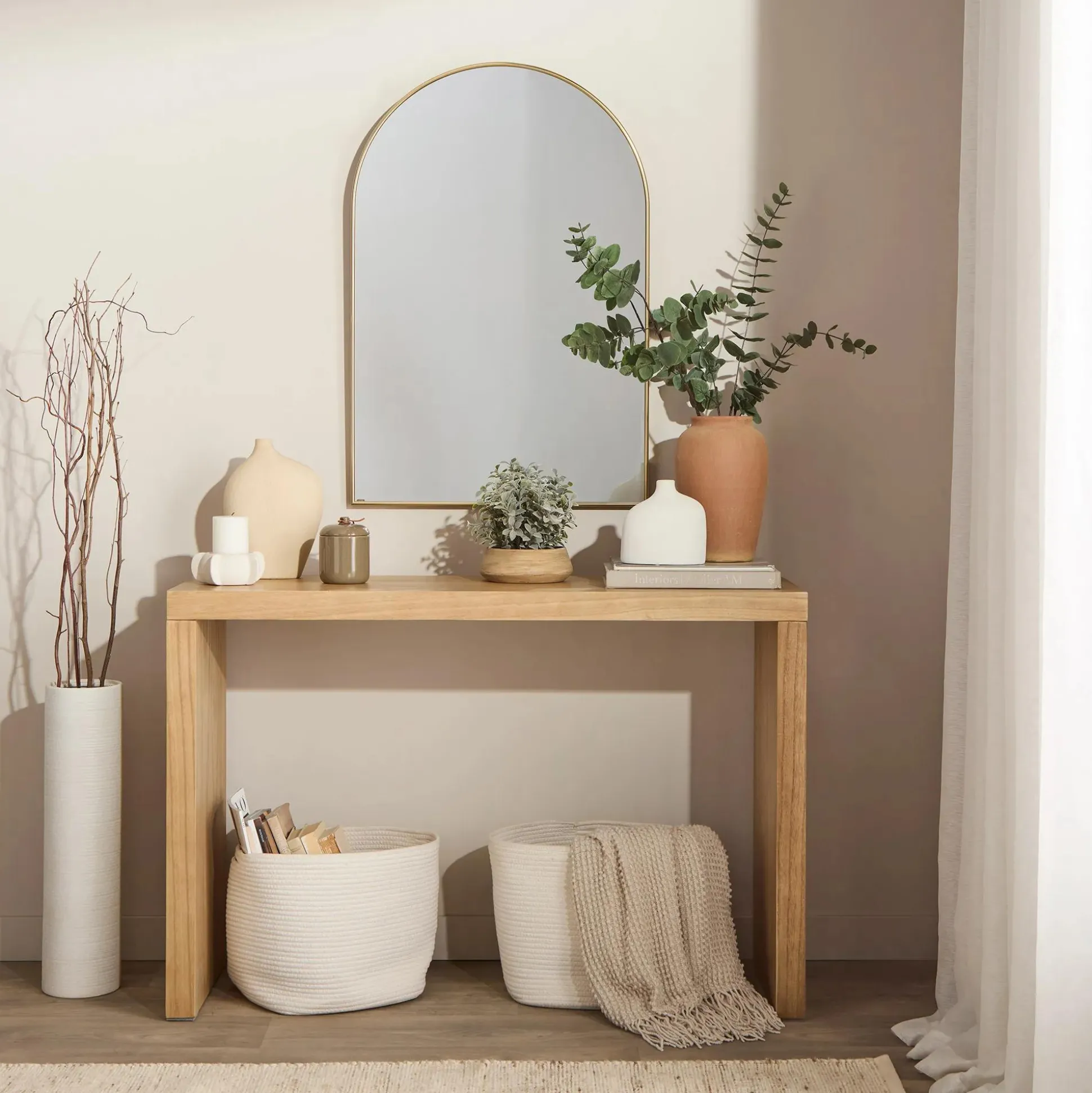 Natural Wood Console