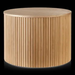 Nesting Coffee Table - Black Metal and Natural Wood