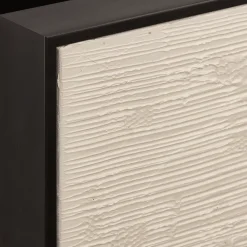 Neutral Oval Abstract Painted Canvas