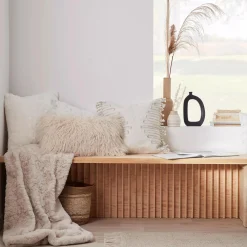 Oatmeal Sheep Faux Fur Throw