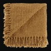 Ochre Basic Chenille Knit Throw