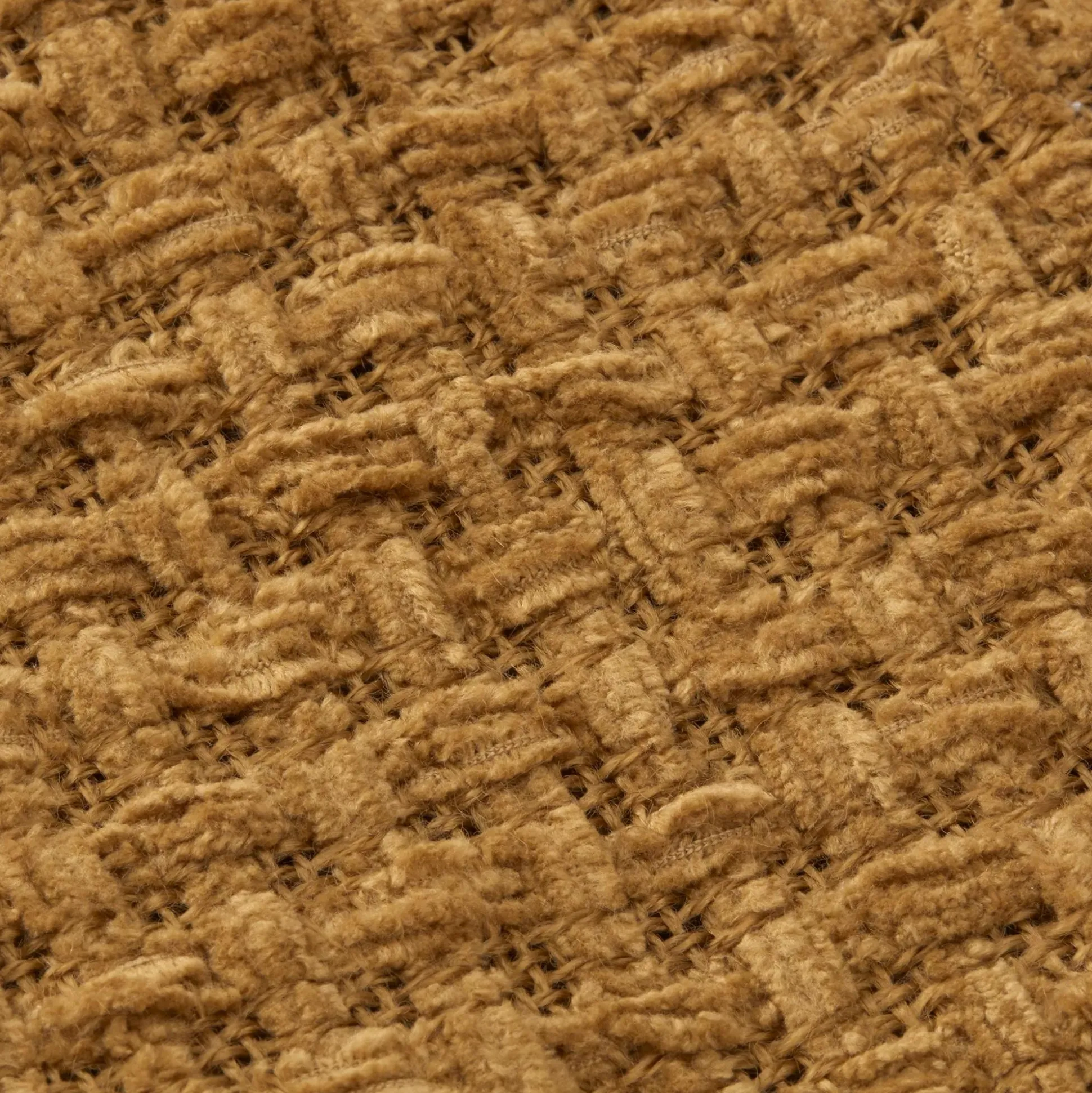 Ochre Basic Chenille Knit Throw