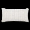 Off White Basc Chenille Decorative Lumbar Pillow