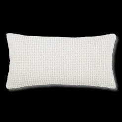 Off White Basc Chenille Decorative Lumbar Pillow