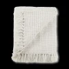 Off White Basic Chenille Knit Throw