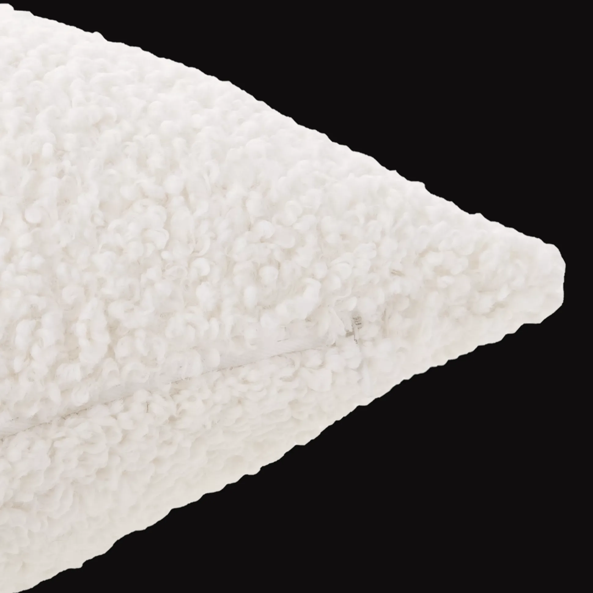 Off White Doodle Boucle Decorative Throw Pillow