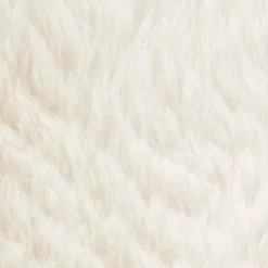 Off White Maddox Faux Fur Throw
