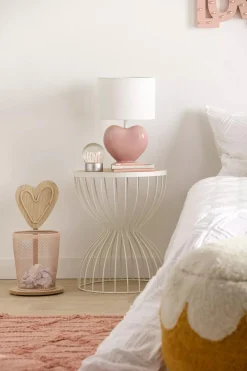 Pink Heart Shaped Table Lamp