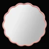Pink Scalloped Mirror