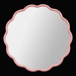 Pink Scalloped Mirror