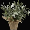 Potted Artificial Plant with White Berries
