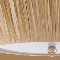 Raffia Scalloped Ceiling Lamp