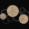Rattan and Metal Circles Wall Art