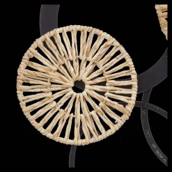 Rattan and Metal Circles Wall Art