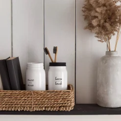 Rectangular Natural Fiber Storage Tray