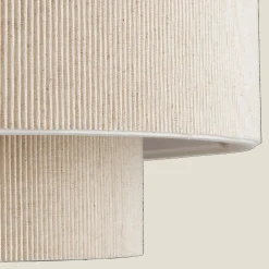 Ribbed Beige Ceiling Lamp
