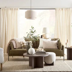 Ribbed Beige Ceiling Lamp