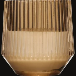 Ribbed Glass LED Candle