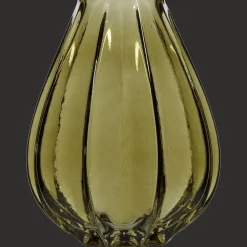 Ribbed Green Vase