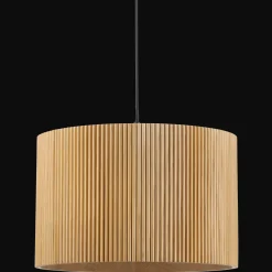 Ribbed Wood Ceiling Lamp
