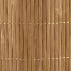 Round Bamboo Hamper with Lining and Faux Leather Handles