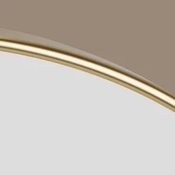 Round Gold Aluminum Frame Mirror