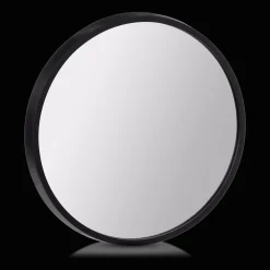 Round Mirror with Black Frame